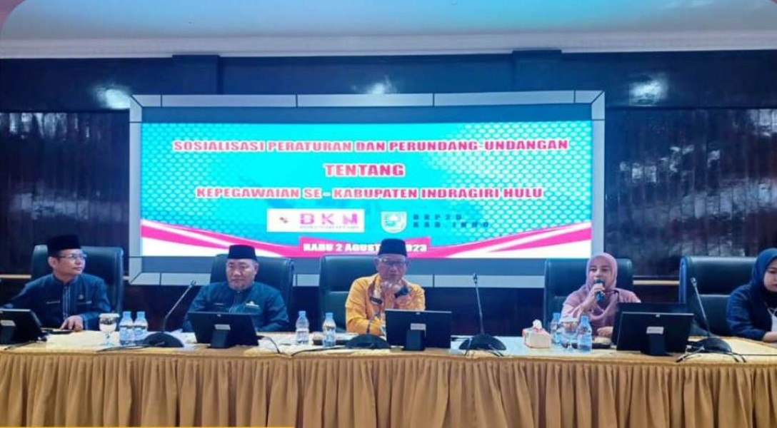 Pemkab Inhu Gelar Sosialisasi Perundang-Undangan Tentang Kepegawaian Se-Kabupaten Indragiri