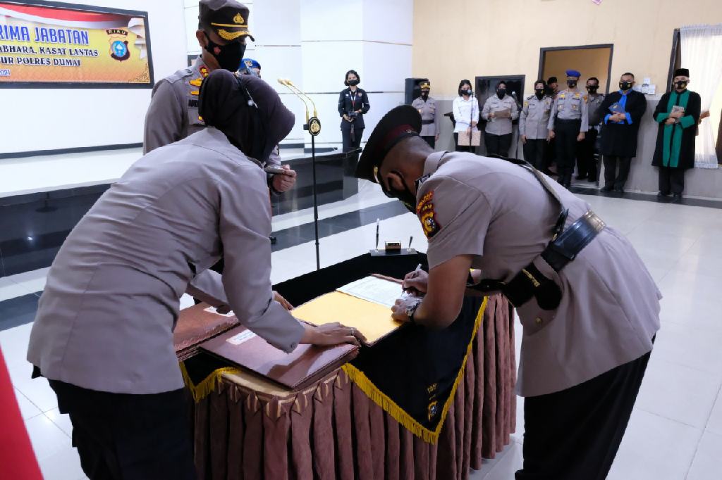 Kapolres Pimpin Sertijab PJU di Jajaran Polres Dumai