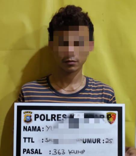 Curi Sepeda Motor Tetangga, Warga Salo ini Ditangkap Satreskrim Polres Kampar