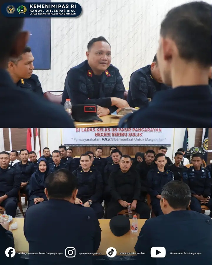 Ikuti Pengarahan Dirjen Pemasyarakatan, Lapas Pasir Pangaraian Tegaskan Komitmen Jaga Integritas