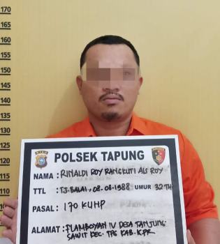 Satu dari Lima Pelaku Pengeroyokan di Pertokoan Plamboyan Ditangkap Polsek Tapung