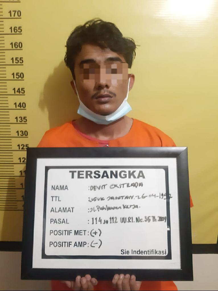 Edarkan Shabu di Pekanbaru, Pemuda Muara Mahat Tapung Masuk Sel Polsek Bukit Raya