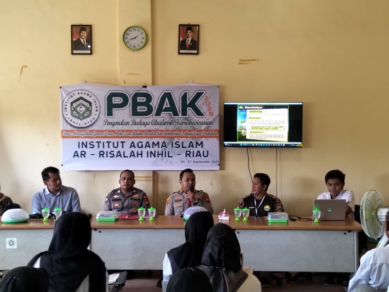 Kapolsek Kateman Beri Penyuluhan Bahaya Narkoba pada PBAK IAI Ar-Risalah Inhil