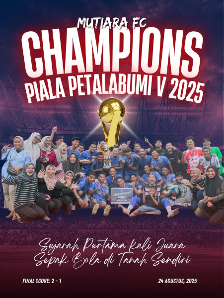 Mutiara FC Pertama Kalinya Meraih Juara di Buminya Sendiri
