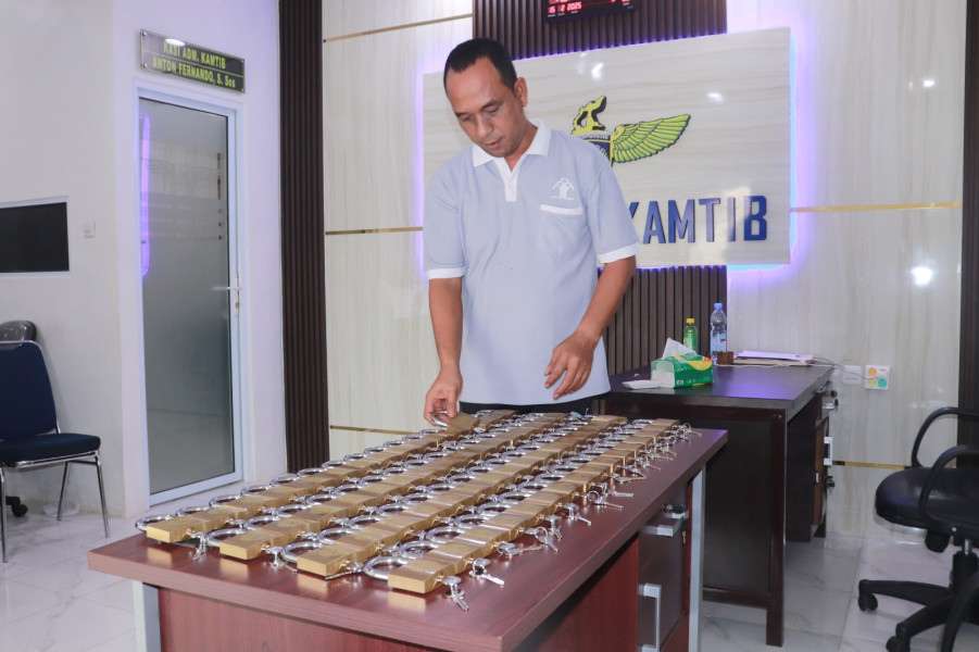 Lapas Kelas IIB Pasir Pangaraian Lakukan Pergantian Gembok Untuk Tingkatkan Keamanan