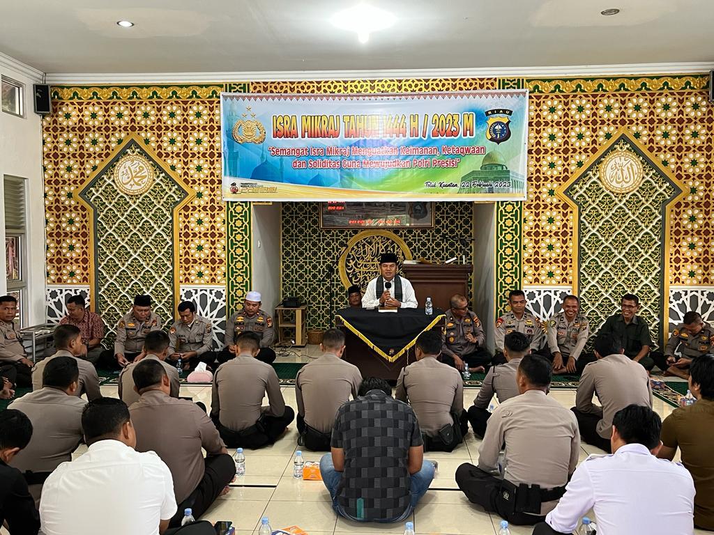 Meningkatkan Keimanan Polres Kuansing Peringati Israj Mi'raj Nabi Besar Muhammad 1444 H