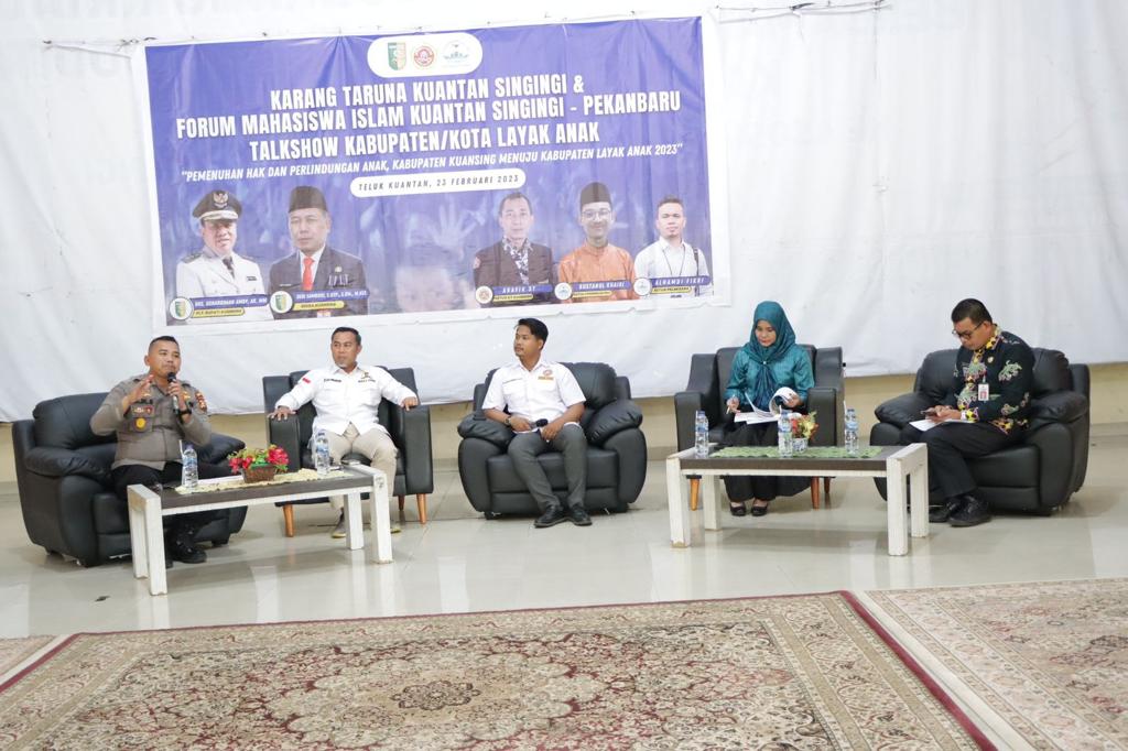 Lewat Talk Show Kota/Kabupaten Layak Anak, Polres Kuansing Sampaikan Mengenai Penegakan Hukum Terhadap Perkara Anak