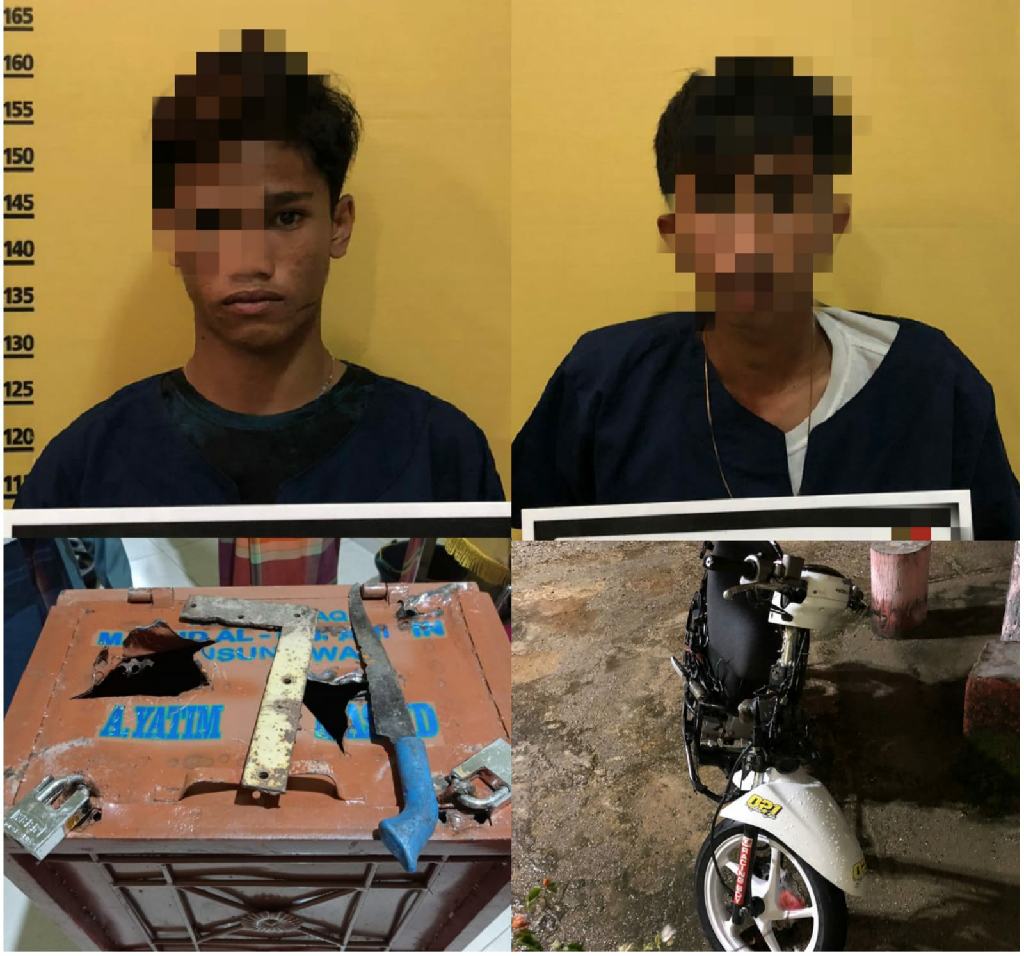 Bongkar Kotak Infak di 4 Masjid, Dua Pelaku Diringkus Tim Macan Polres Kampar