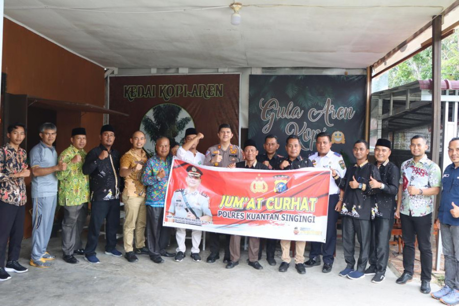Polres Kuansing Eratkan Komunikasi dan Silaturahmi dengan Masyarakat Melalui  Program Jumat Curhat
