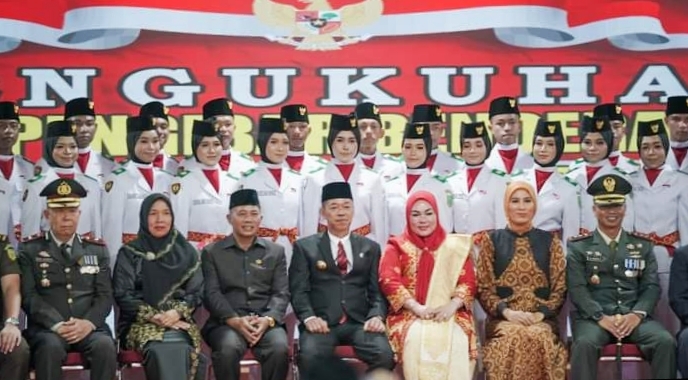 Wakil Ketua DPRD Rohil Basiran Nur Efendi Hadiri Pengukuhan Paskibraka