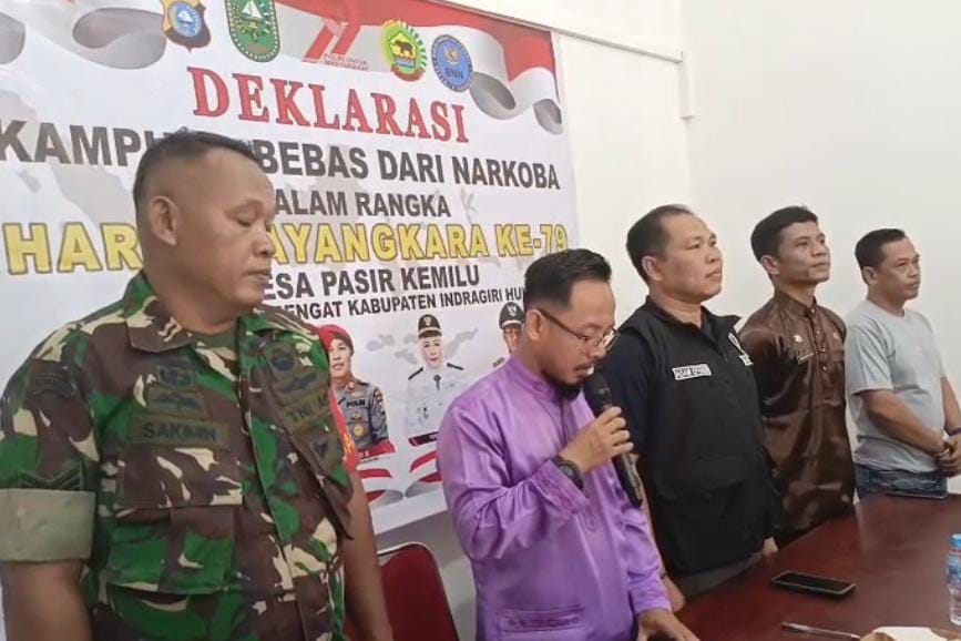 Bersatu Lawan Narkoba, Desa Pasir Kemilu Deklarasi Kampung Bebas Dari Narkoba