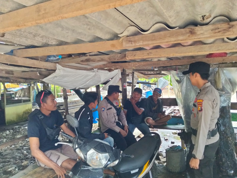 Aipda M. Agung Serukan Pilkada Damai di Desa Air Tawar, Kateman