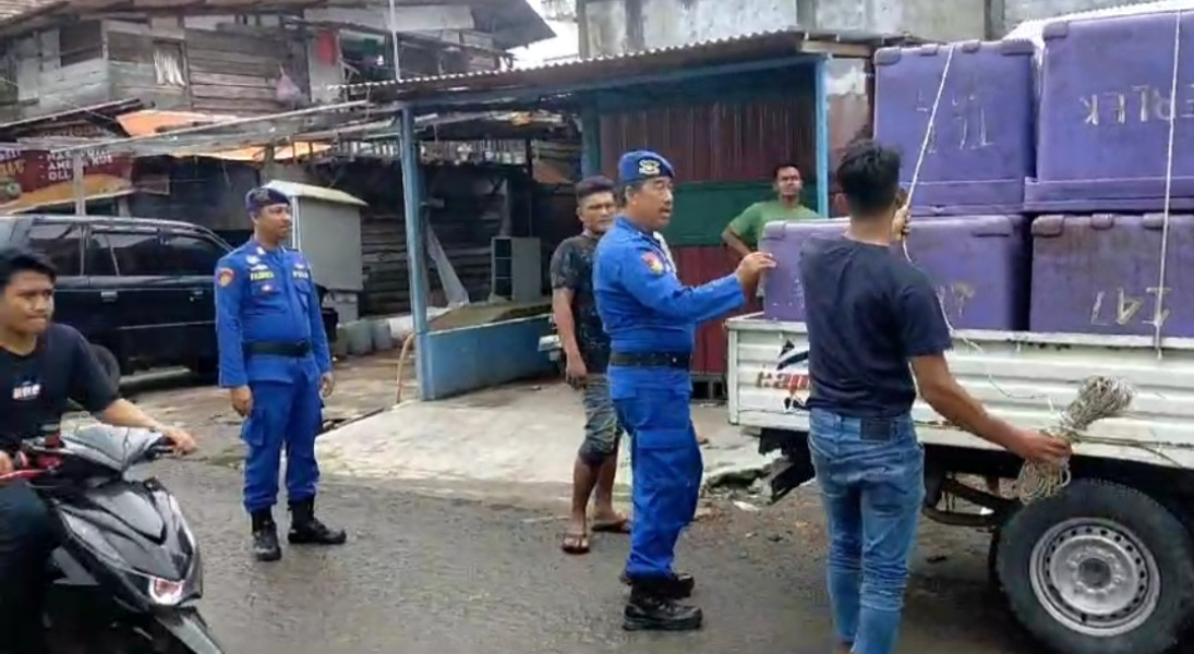 Sat Polair Polres Lhokseumawe lakukan Patroli dikawasan pesisir
