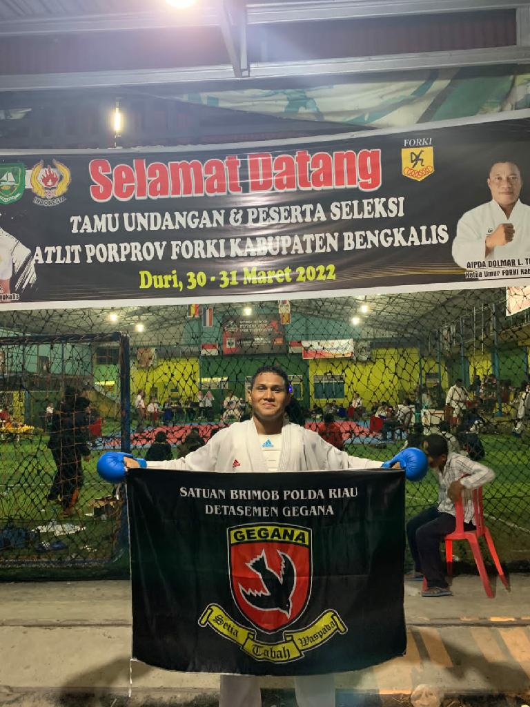 Bripda Muhammad Duski Mubaraq Raih Juara 1 di Kejuaraan Porprov Forki Bengkalis Tahun 2022