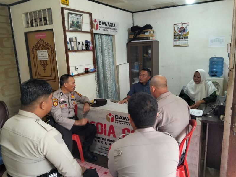 Sinergitas Polsek Kateman dan Panwaslu Kec. Kateman Ditingkatkan Menjelang Pilkada Serentak 2024