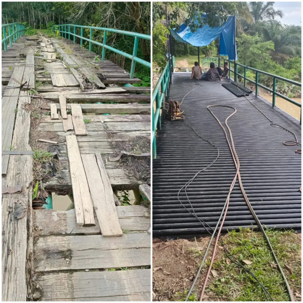 Jembatan Kembali Mulus Warga Munsalo Kopah Apresiasi Plt Bupati