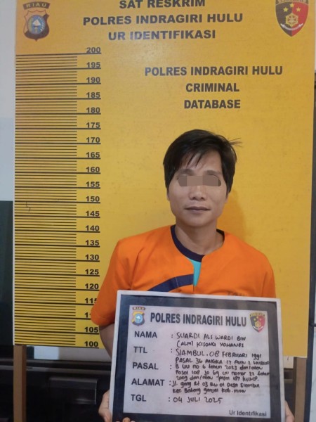 Nekat Bakar Lahan untuk Kebun, Warga  Batang Gansal Inhu Diciduk Polisi