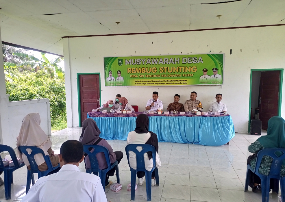 Rembuk Stunting Thn 2022 Desa Sri Tanjung Secara Resmi Dibuka Kepala Desa Abdul Malik