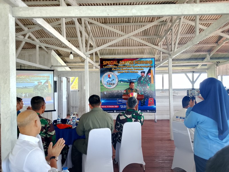 Lanud RSA Kembali Gelar Coffe Morning dengan Awak Media di Natuna
