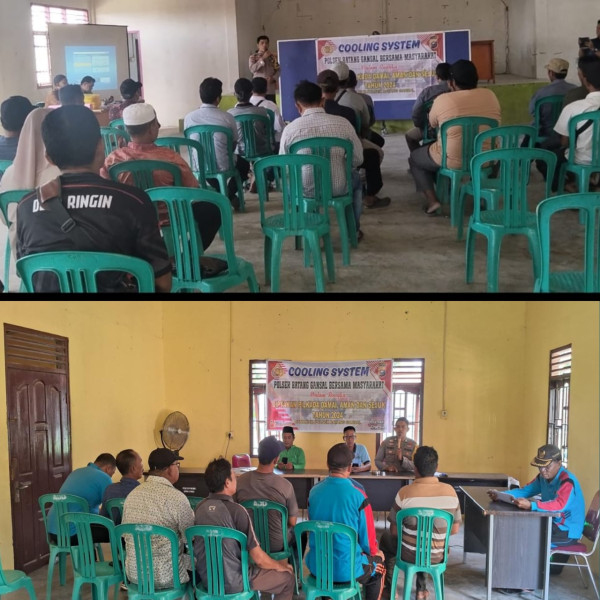 Polsek Batang Gansal Melalukan Giat Penyuluhan dan Himbauan Kamtibmas Menjelang Pemilukada Tahun 2024