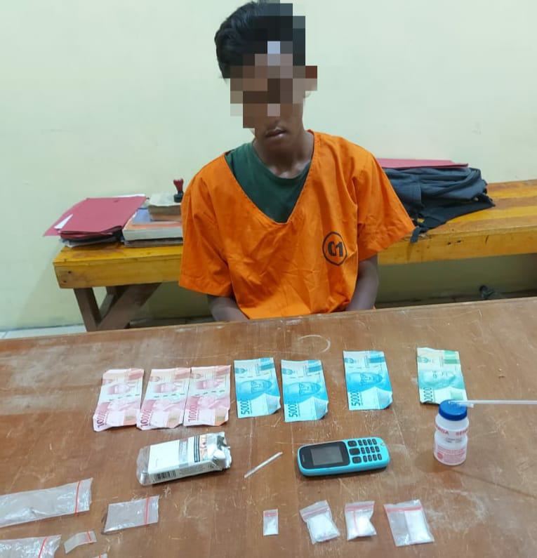 Coba Melarikan Diri, Pengedar Narkoba Ini Berhasil Diringkus Polsek Kampar Kiri Hilir