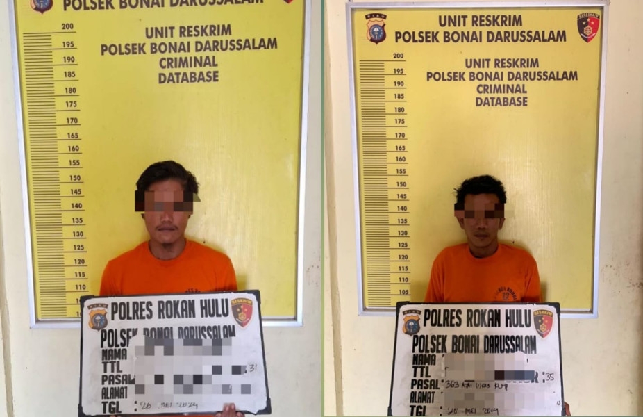 Personel Polsek Bonai Darussalam Berhasil Ringkus Dua Pelaku Curat