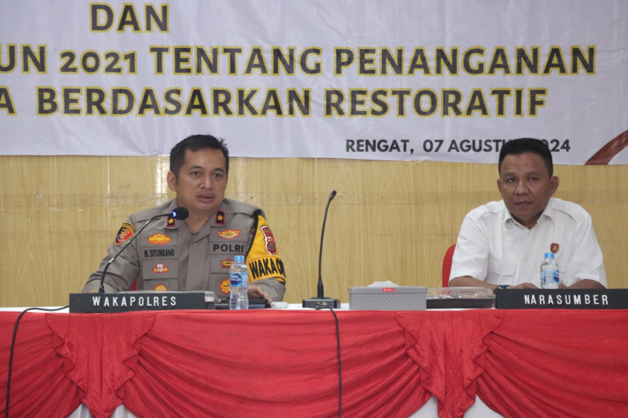 Tim Bidkum Polda Riau Sosialisasi Undang-undang Tindak Pidana Restoratif di Polres Inhu