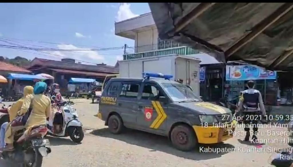 Selama Tiga Hari Polsek Kuantan Hilir Sosialisasikan Larangan Mudik Lebaran Idul Fitri 1442 H