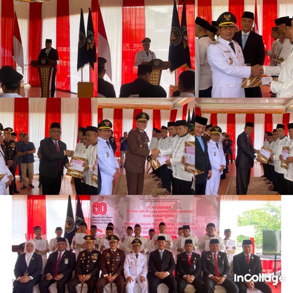 310 Orang Warga Binaan Lapas Taluk Kuantan  Mendapat Remisi Umum, 330  Remisi Dasawarsa Dan  9 Orang Langsung Bebas