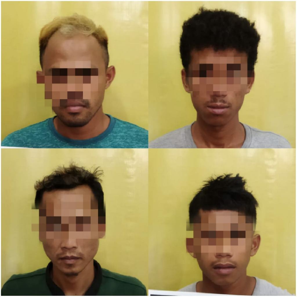 4 Tersangka Digulung Resnarkoba Polres Kampar dengan Barang Bukti 41,62 Gram Shabu 