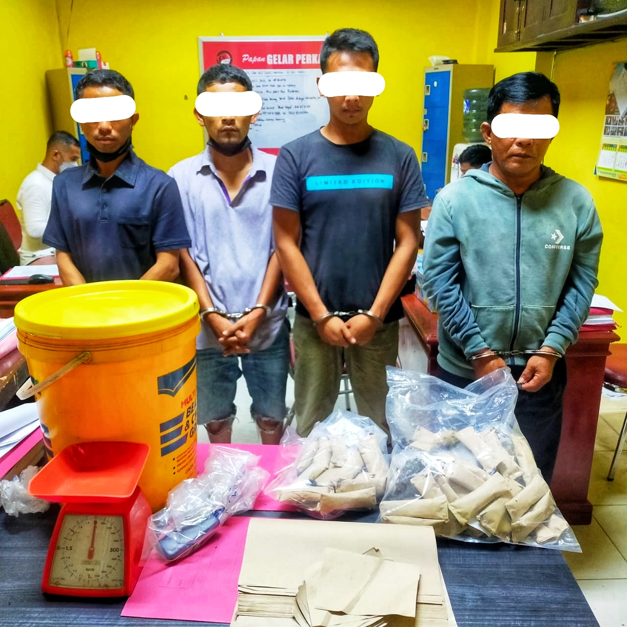 Jaringan Pengedar Ganja, Diciduk SatRes Narkoba Polres Kuansing