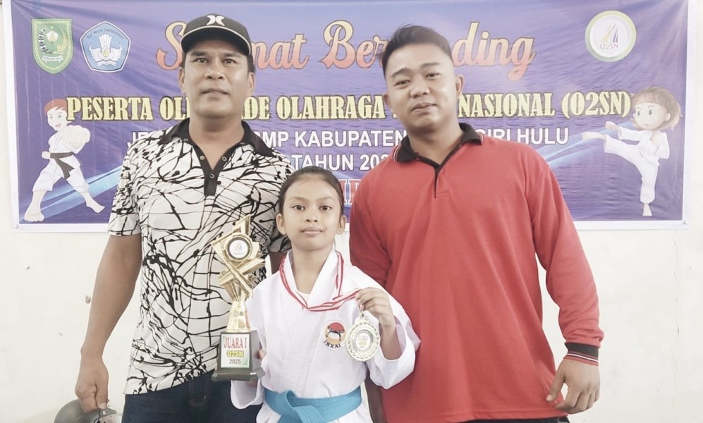 Ananda Bilqis Raih Juara 1 Karate, Wakili Inhu ke Tingkat Provinsi