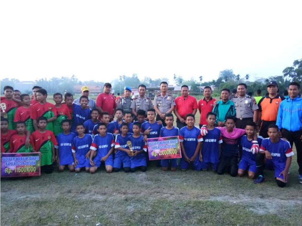 SSB Gempuri Inhu Juara 1 Turnamen Piala Kapolres Cup U14 Tahun 2017