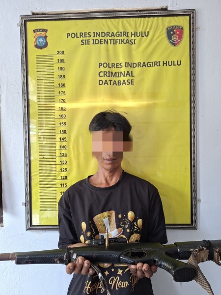 Polsek Batang Cenaku Ungkap Kasus Kepemilikan Senjata Api Rakitan Tanpa Izin