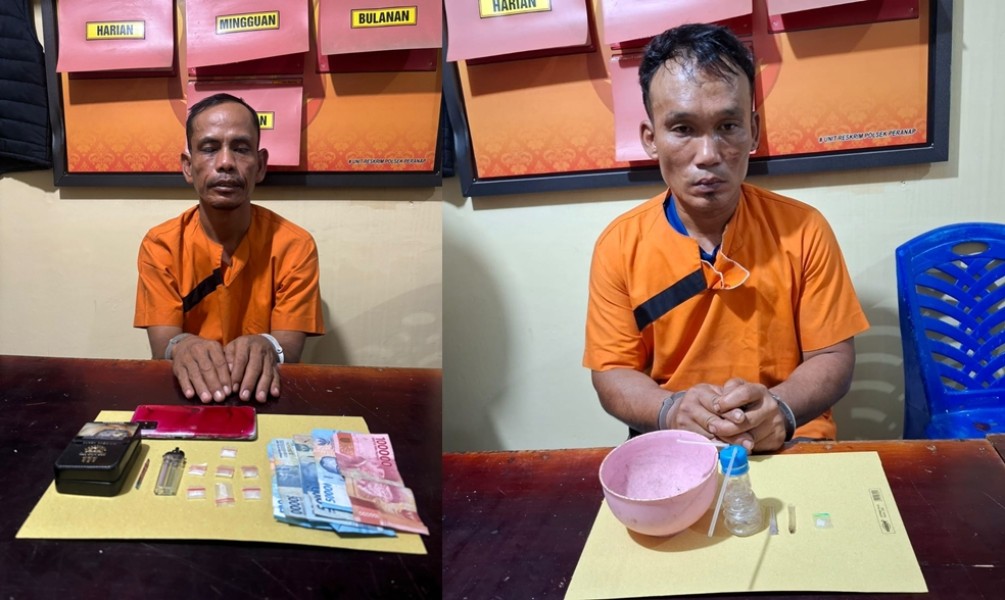 Salon Jadi Sarang Peredaran Narkoba, Polsek Peranap Ringkus Dua Tersangka