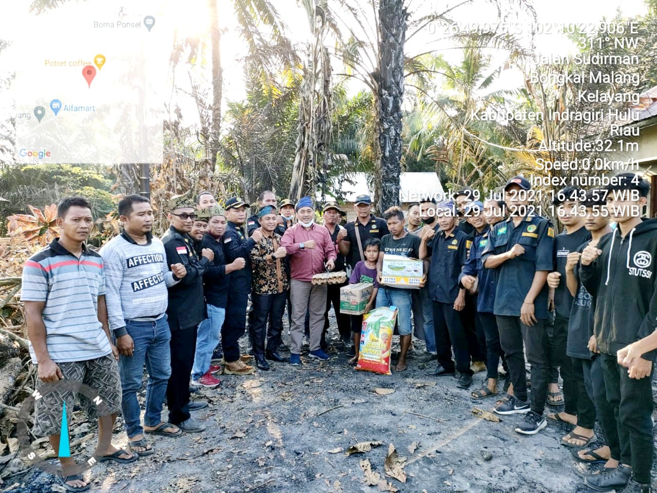 Lembaga Laskar Melayu Bersatu Inhu Kembali Salurkan Bantuan Kepada Korban Kebakaran