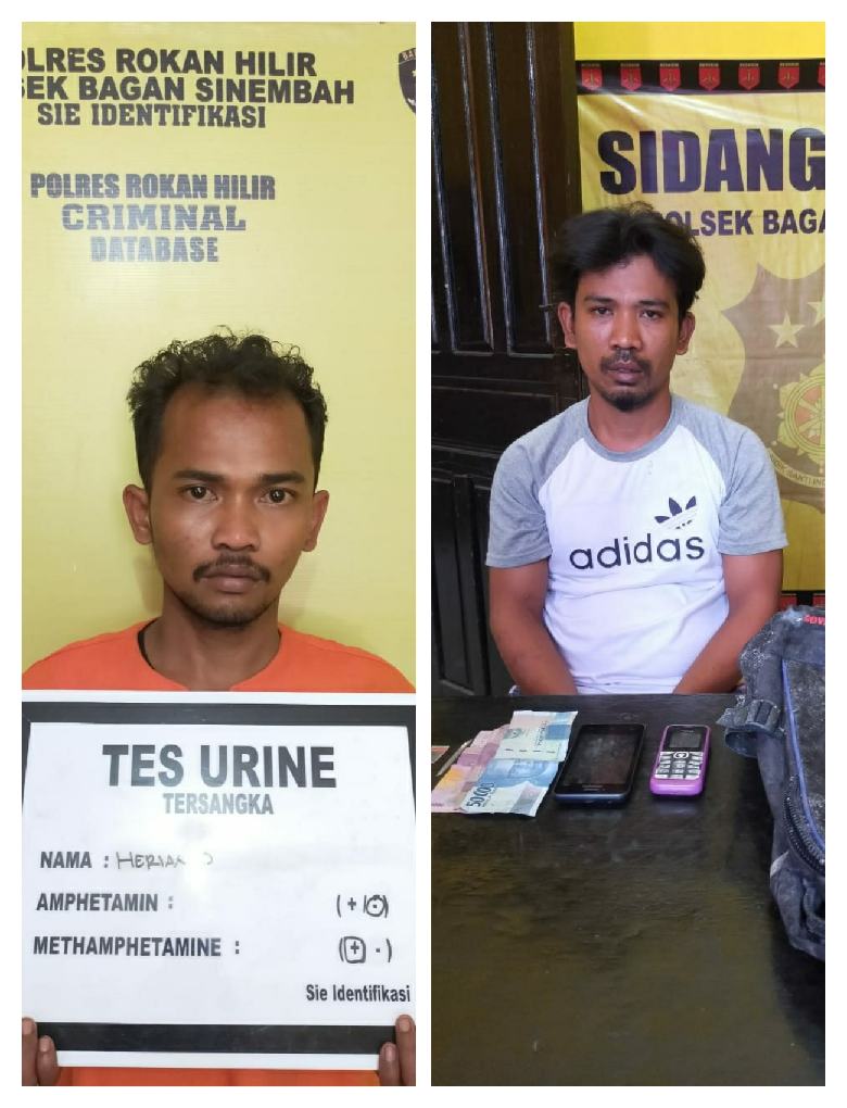 Sedang Asyik Nyabu, 2 Orang Buruh Dicokok Polsek Bagan Sinembah di Gubuk 