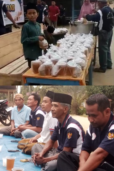 Paguyuban RT/RW Desa Tanah Datar Berbagi Takjil Ramadan, Dilanjutkan Buka Puasa Bersama