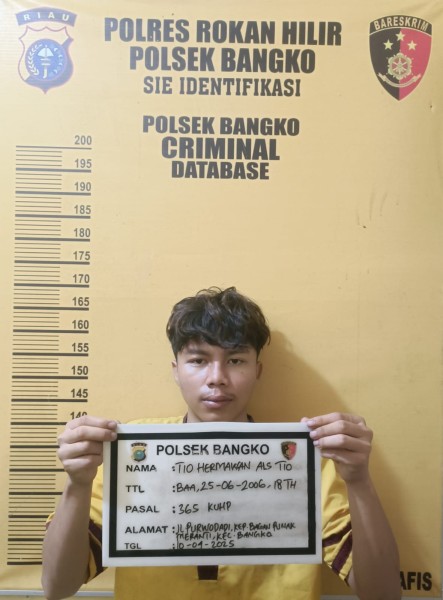 Polsek Bangko Berhasil Amankan Pelaku Curas di Bagansiapiapi