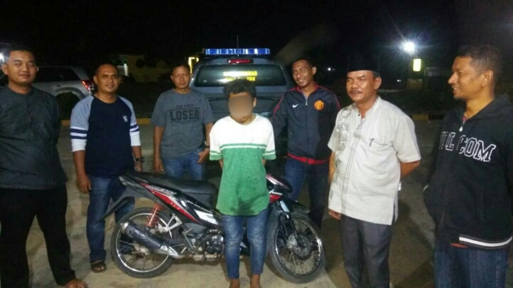 Curi Motor Milik Warga Sei Lala, Seorang Pemuda di Inhu Ditangkap Polisi