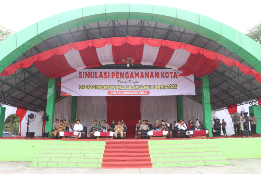Siap Hadapi Pilkada, Polres Inhu Gelar Sumulasi Sispamkota