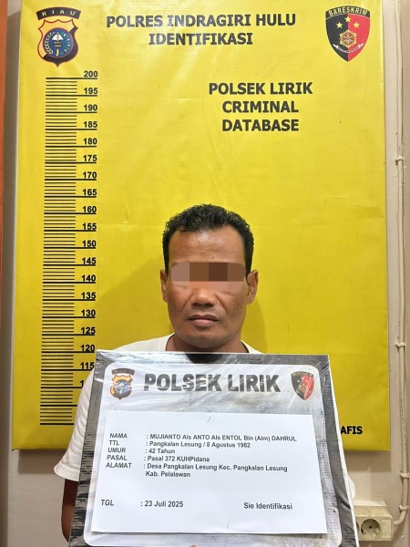 Lima Tahun Buron, Pelaku Penggelapan Diringkus Polsek Lirik, Ternyata Positif Nyabu