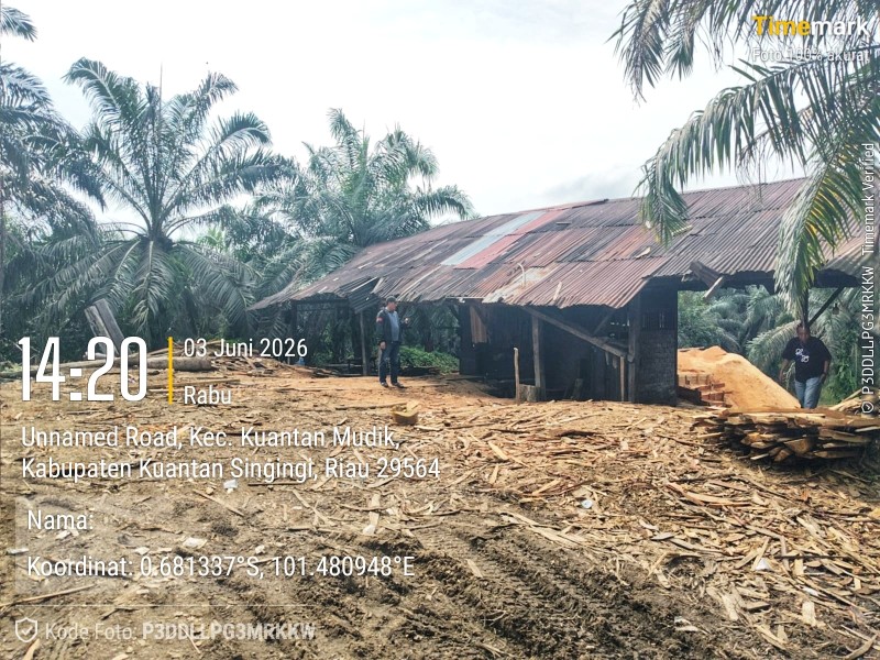 Polsek Kuantan Mudik Cek Dugaan Aktivitas Sawmill di Desa Kasang, Tidak Ditemukan Kegiatan Pengolahan Kayu