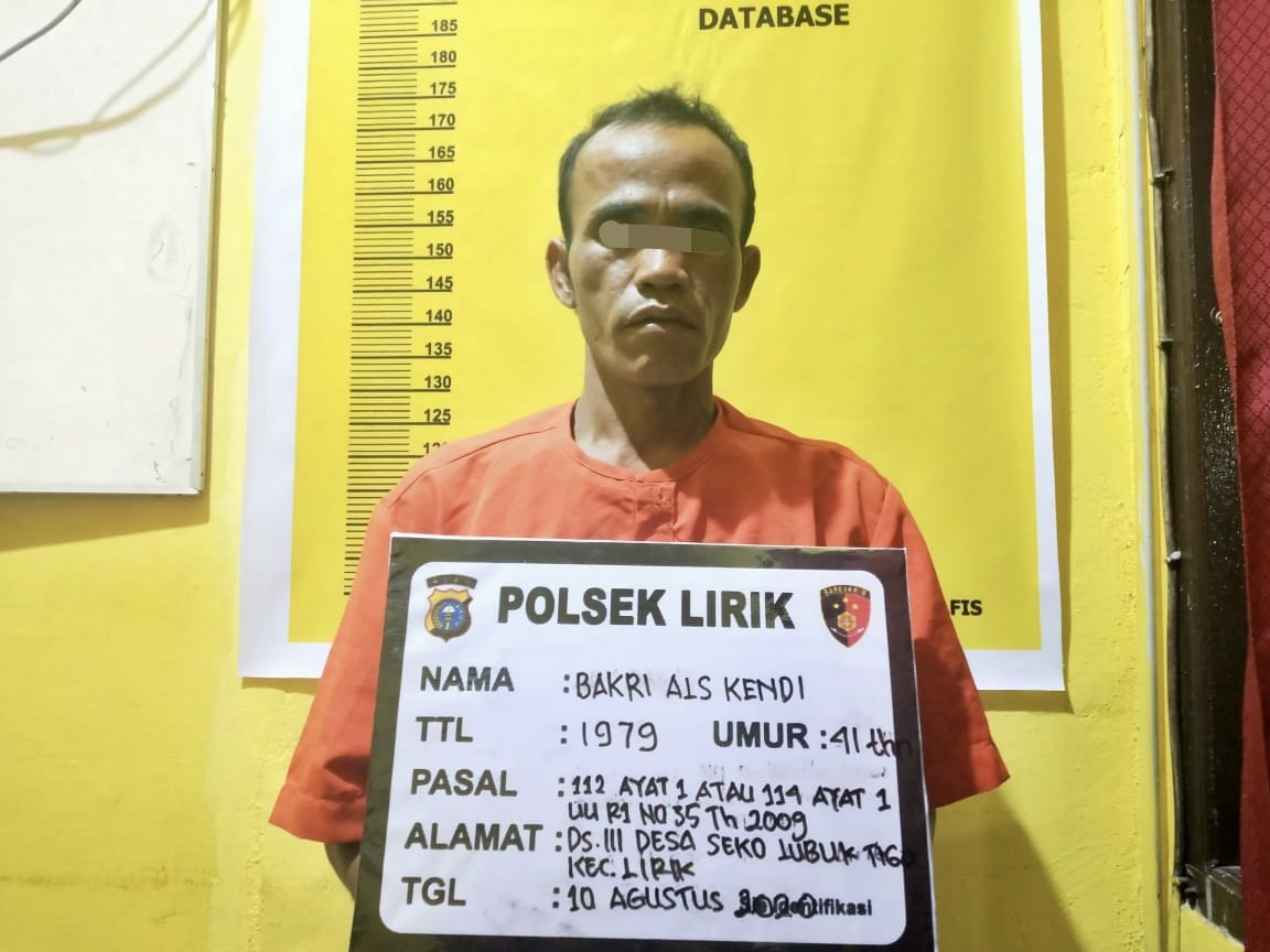Hanya Butuh 2 Jam Saja, Polsek Lirik Berhasil Ringkus Pengedar Sabu