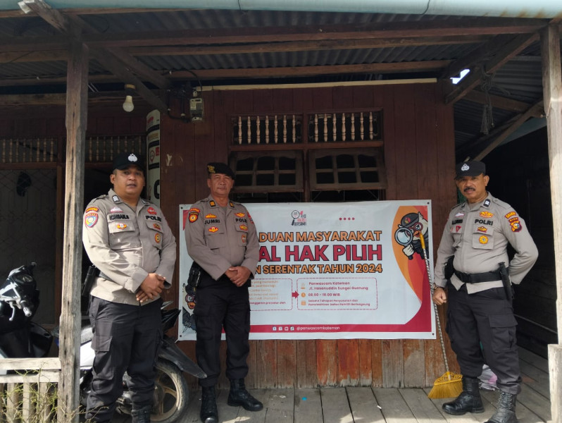 Kapolsek Kateman Koordinasikan dengan Panwaslu untuk Mewujudkan Pilkada Damai 2024