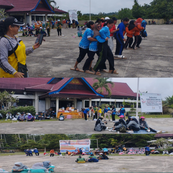 Sambut HUT PGRI dan HGN, PC PGRI Kecamatan Batang Gansal Taja Jalan Santai