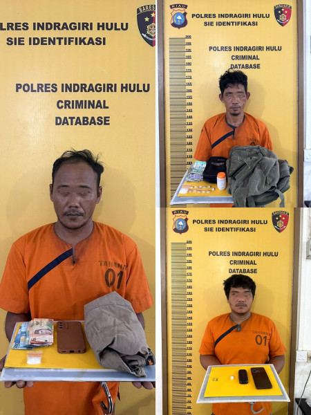 Dua Pengedar dan Kurir Sabu di Seberida Dibekuk Satres Narkoba Polres Inhu