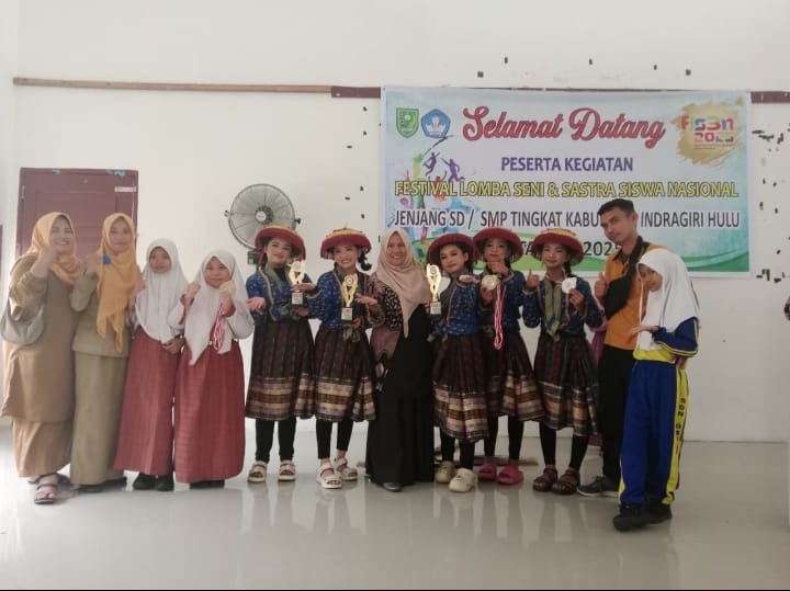 SDN 019 Kampung Dagang Borong Juara di FLS2N Kabupaten Inhu
