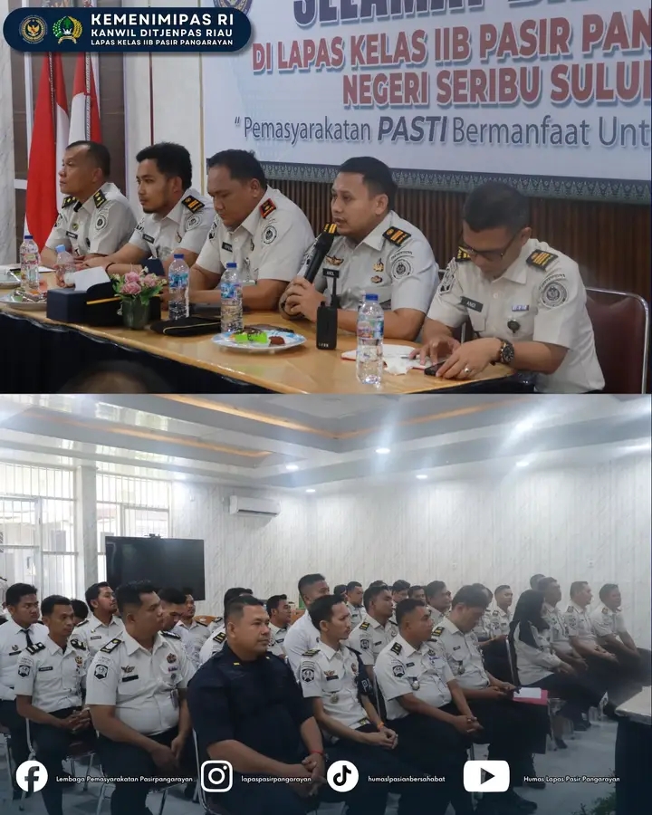 Perkuat Disiplin dan Profesionalisme, Lapas Pasir Pangaraian Gelar Rapat Dinas Penguatan Kinerja Pegawai