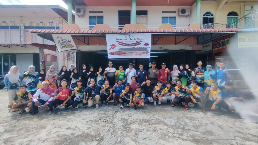 Pertandingan Tenis Meja Pererat Kebersamaan dalam Rangka Hari Bhayangkara Ke-79